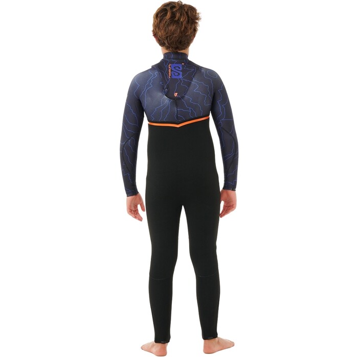 2024 Rip Curl Junior Flashbomb 4/3mm Chest Zip Wetsuit 13CBFS - Purple Night